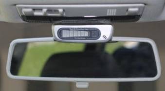 Display for parking sensors on the rearview mirror Display for parking sensors on the rearview mirror