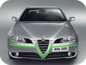 Esempio installazione antenna su paraurti irregolare - Alfa