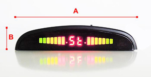 Display sensori di parcheggio elettromagnetici invisibili Display dimensioni nero