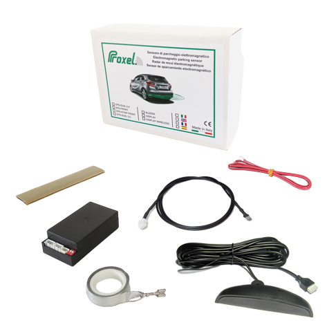 Sensori di parcheggio elettromagnetici invisibili posteriori con display sensori parcheggio invisibili eps dual 2 kit display nero