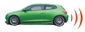 Invisible rear Electromagnetic Parking Sensors no holes