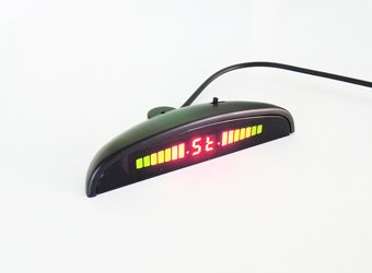 Invisible electromagnetic parking sensors display: front view